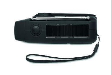 Logo trade promotional products image of: Portable radio SOS with LED torch