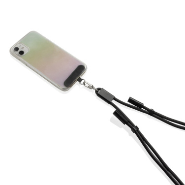 Logotrade advertising product picture of: LoopAmp RCS RPET adjustable phone cord with 60W cable
