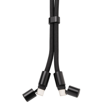 Logo trade advertising products picture of: LoopAmp RCS RPET adjustable phone wrist strap 60W cable