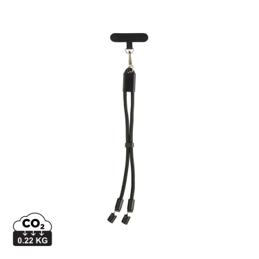 Logotrade promotional giveaway image of: LoopAmp RCS RPET adjustable phone wrist strap 60W cable
