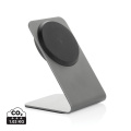 Terra aluminium 15W magnetic wireless charging phone stand, grey