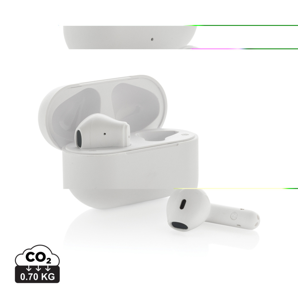 Logo trade promotional merchandise photo of: Tunevo RCS recycled plastic wireless earbuds