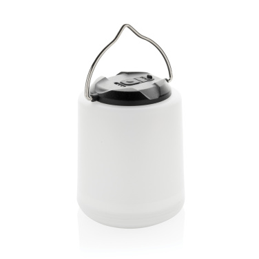 Logo trade promotional gifts image of: Limio RCS recycled plastic portable re-chargeable table lamp