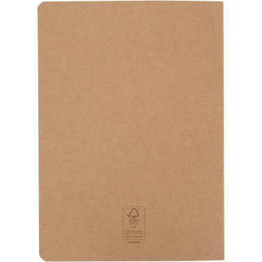 Logotrade promotional giveaway image of: Slyk A5 kraft cahier notebook with dotted pages
