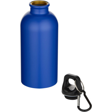 Logotrade promotional merchandise picture of: Oregon 400 ml matte RCS recycled single wall stainless steel water bottle with carabiner