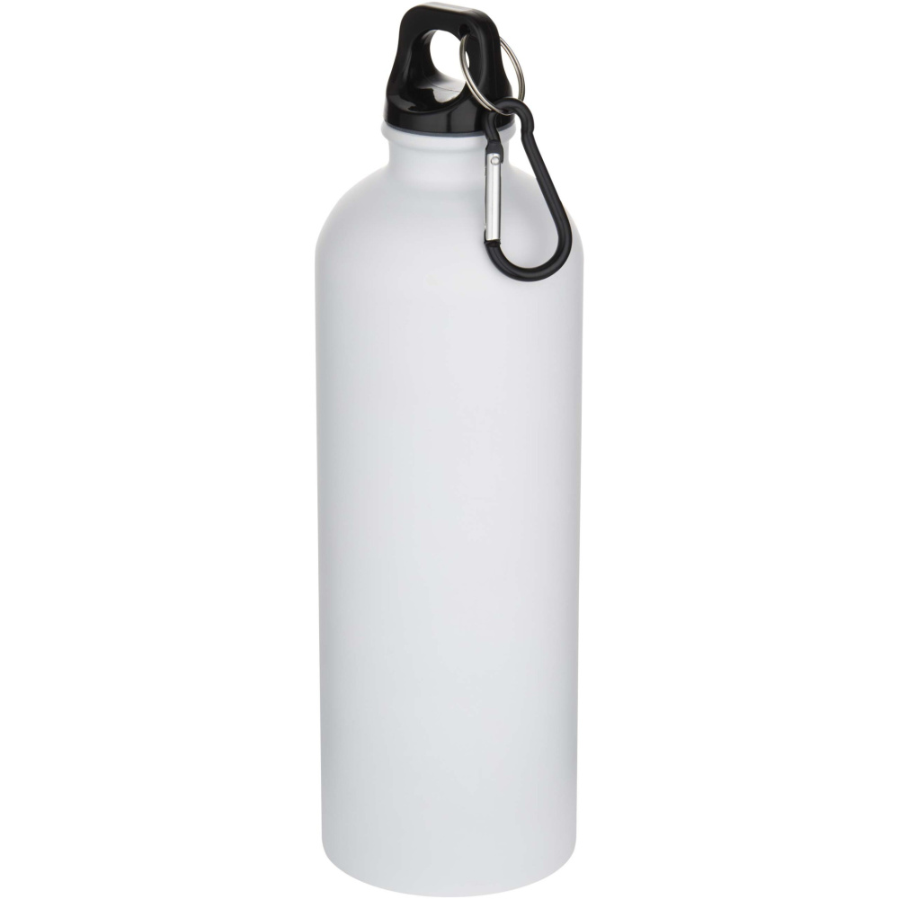 Logo trade advertising product photo of: Oregon 750 ml matte RCS recycled single wall stainless steel water bottle with carabiner