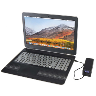 Logo trade corporate gifts image of: Acamar 20.000 mAh 70W recycled aluminium laptop power bank
