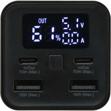 Logo trade promotional giveaway photo of: Acamar 20.000 mAh 70W recycled aluminium laptop power bank