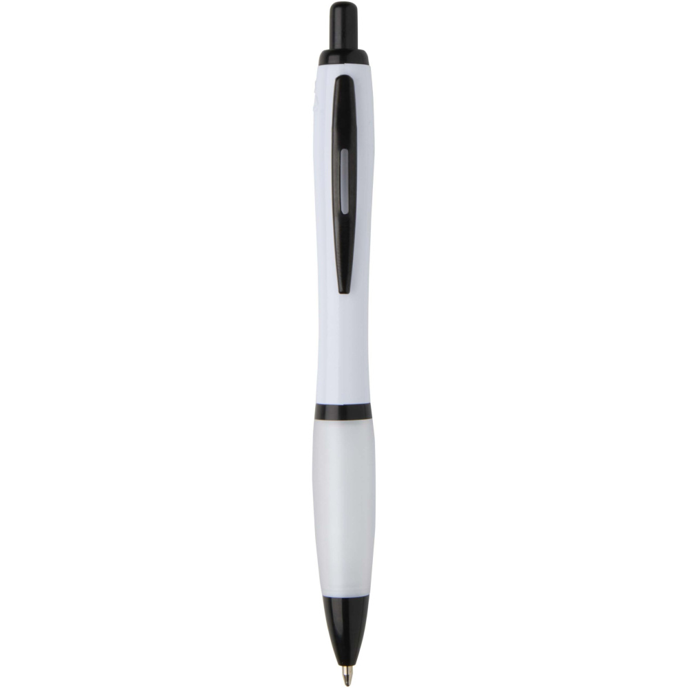 Logotrade corporate gifts photo of: Nash recycled plastic ballpoint pen with black trims (black ink)