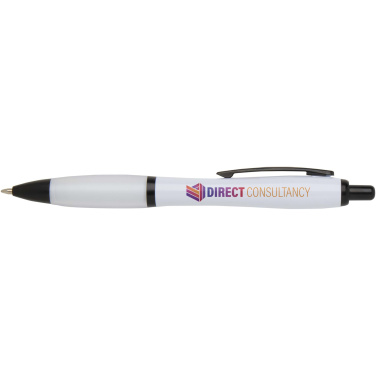 Logotrade promotional item picture of: Nash recycled plastic ballpoint pen with black trims (black ink)