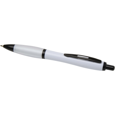 Logotrade promotional product image of: Nash recycled plastic ballpoint pen with black trims (black ink)