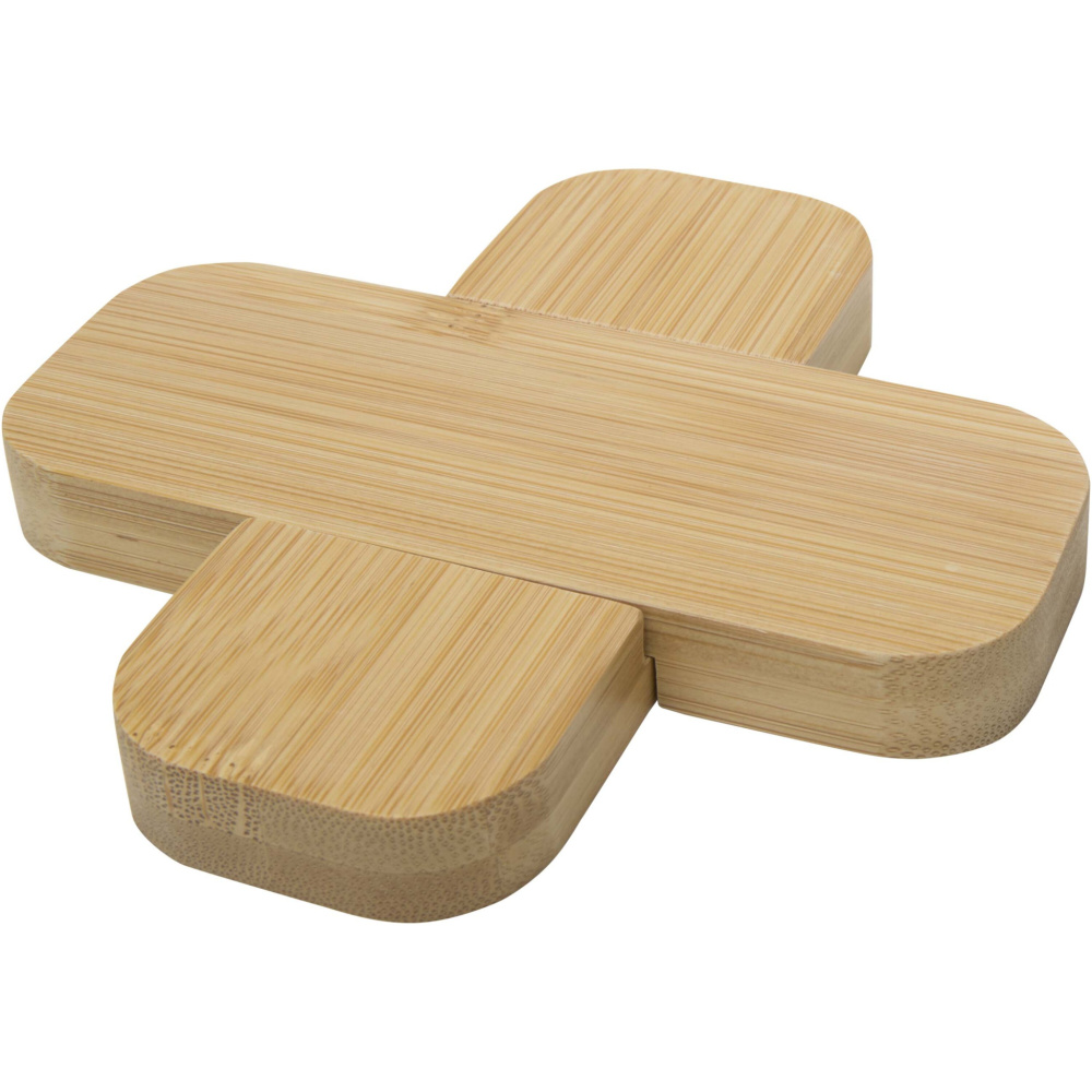 Logo trade promotional giveaway photo of: Croc bamboo trivet - small