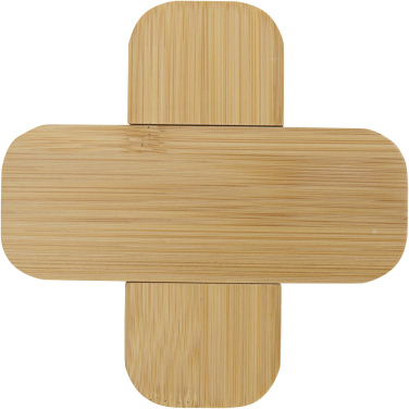 Logo trade promotional giveaways picture of: Croc bamboo trivet - small