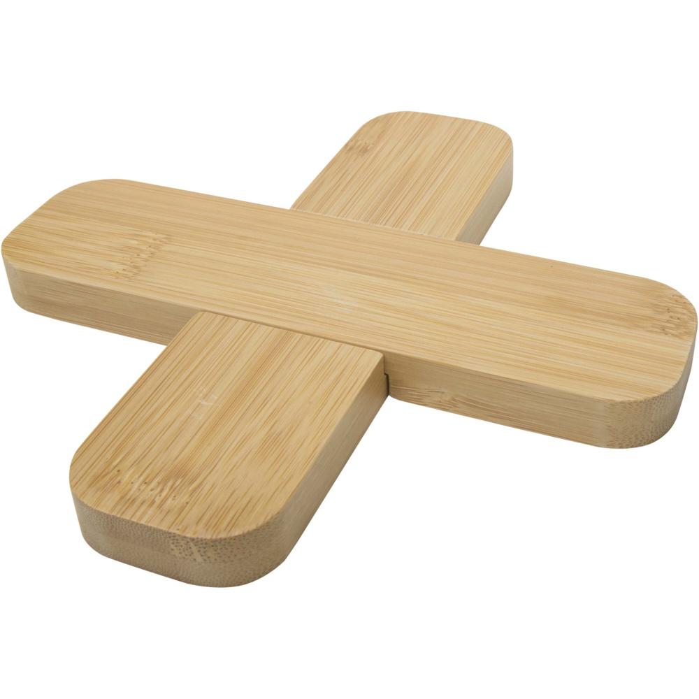 Logo trade promotional products picture of: Croc bamboo trivet - large