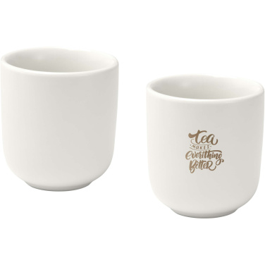 Logo trade advertising products image of: Male 90 ml ceramic espresso cups - set of 2