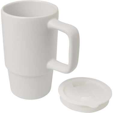 Logotrade promotional items photo of: Carter 450 ml ceramic mug with plastic lid