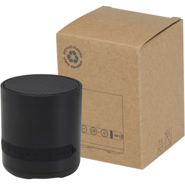 Logo trade corporate gift photo of: Hunor 3W recycled plastic wireless speaker