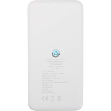 Logo trade promotional item photo of: Intan 10.000 mAh 10W recycled plastic power bank
