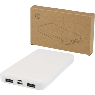 Logo trade promotional merchandise photo of: Intan 10.000 mAh 10W recycled plastic power bank