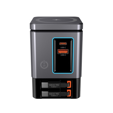 Logo trade promotional gifts picture of: Urban Vitamin Sacramento 105W GAN charger+retractable cables