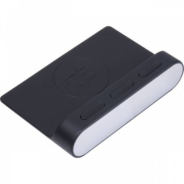 Logotrade corporate gift picture of: Alarm Clock and Wireless Charger ADELAIDE