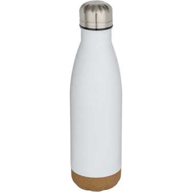 Logo trade promotional giveaway photo of: Cove 500 ml double wall vacuum insulated stainless steel water bottle with cork details