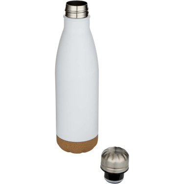 Logo trade corporate gifts picture of: Cove 500 ml double wall vacuum insulated stainless steel water bottle with cork details