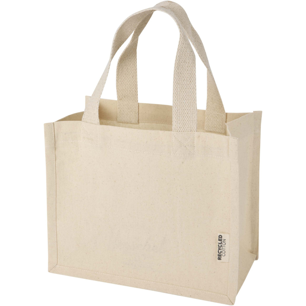 Logotrade advertising product picture of: Odessa 220 g/m² GRS recycled cotton mini gusset tote bag 9L