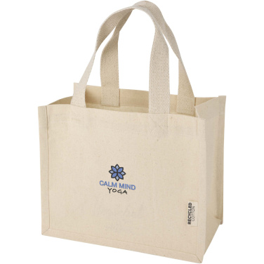 Logo trade promotional merchandise photo of: Odessa 220 g/m² GRS recycled cotton mini gusset tote bag 9L