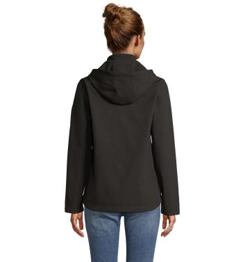 Logo trade corporate gifts image of: RACE WOMEN HOODED JACKET