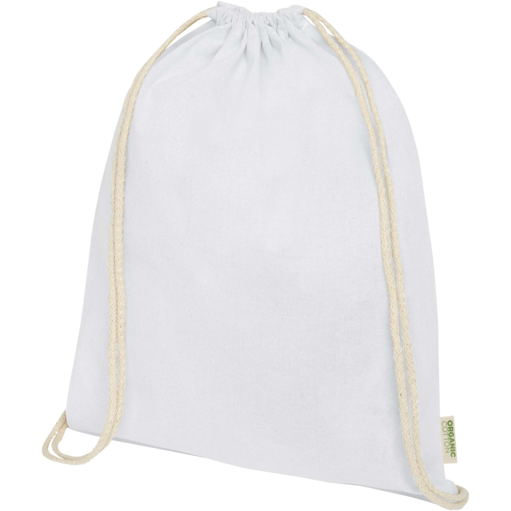 Logotrade promotional item picture of: Odisha 140 g/m² OCS organic drawstring bag 5L
