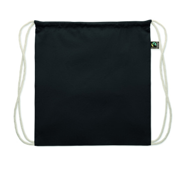 Logo trade advertising products picture of: Drawstring bag Fairtrade 180gr