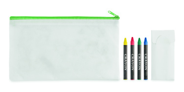 Logotrade promotional product picture of: Pencil case with 4 crayons