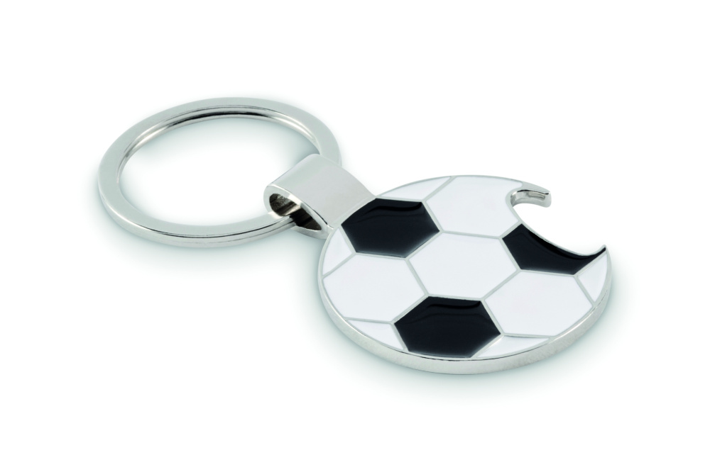 Logotrade promotional giveaway picture of: Football keyring with opener