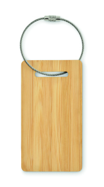 Logotrade promotional item image of: Bamboo luggage tag