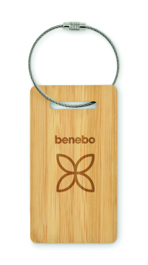 Logo trade promotional gifts picture of: Bamboo luggage tag