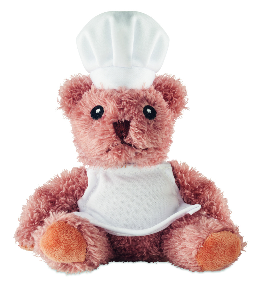 Logo trade promotional gifts picture of: Teddy bear plush chef