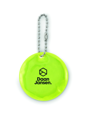 Logotrade corporate gift image of: Round reflective keyring