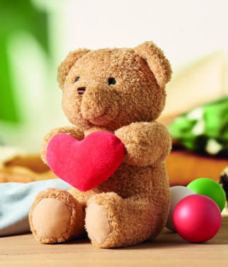 Logotrade advertising products photo of: Teddy bear with heart 23cm