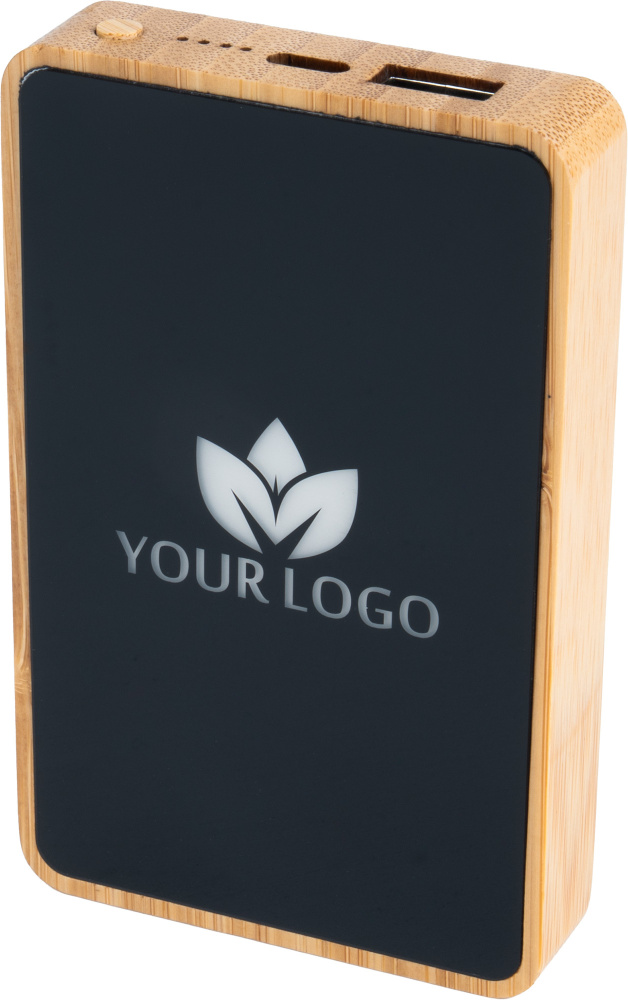 Logo trade promotional giveaways image of: Power Bank 5000 mAh with illuminated logo