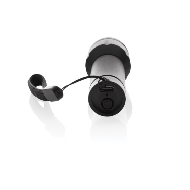 Logo trade promotional gift photo of: Flara RSC recycled plastic USB-rechargeable torch