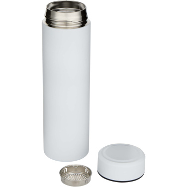 Logo trade promotional giveaway photo of: Taylor 450 ml double wall stainless steel flask with tea strainer
