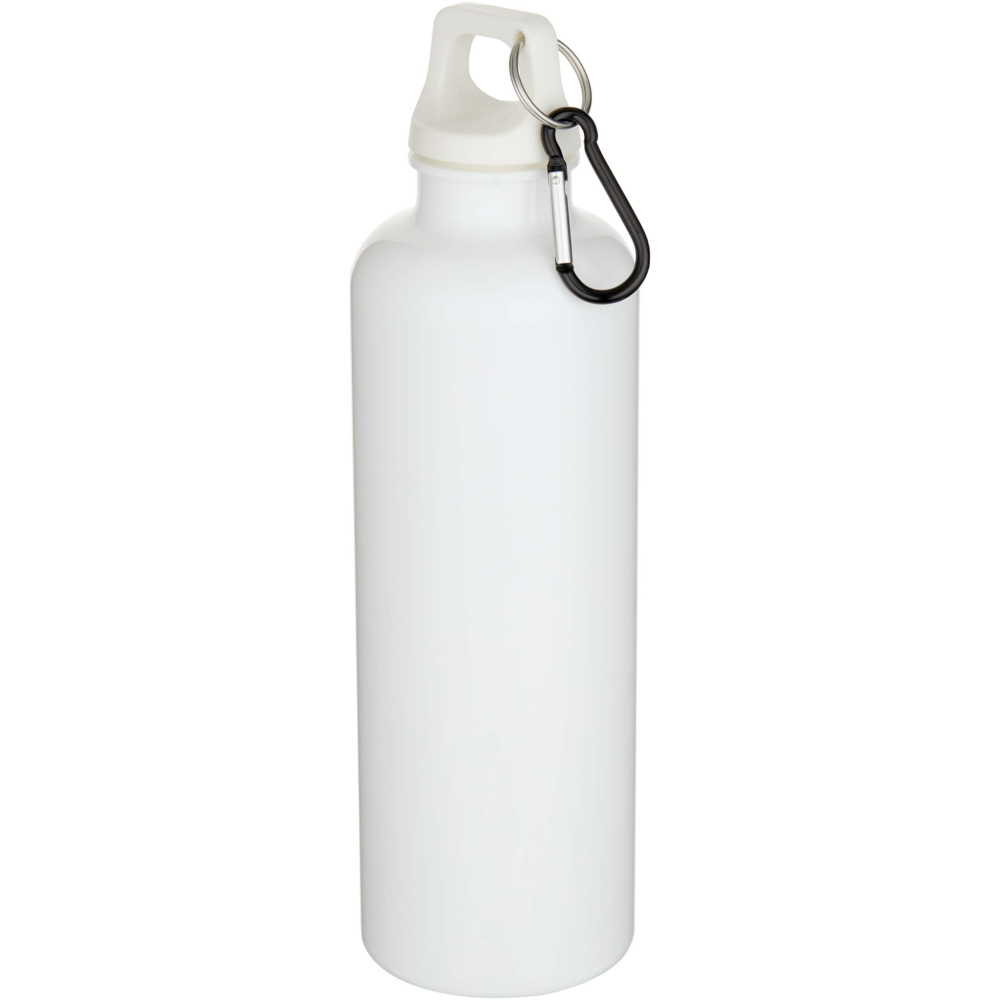 Logo trade promotional gifts picture of: Oregon 750 ml solid colour RCS recycled plastic water bottle with carabiner