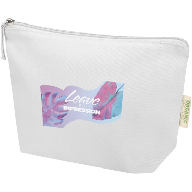 Logo trade corporate gifts image of: Odisha 180 g/m² OCS organic toiletry bag 1L