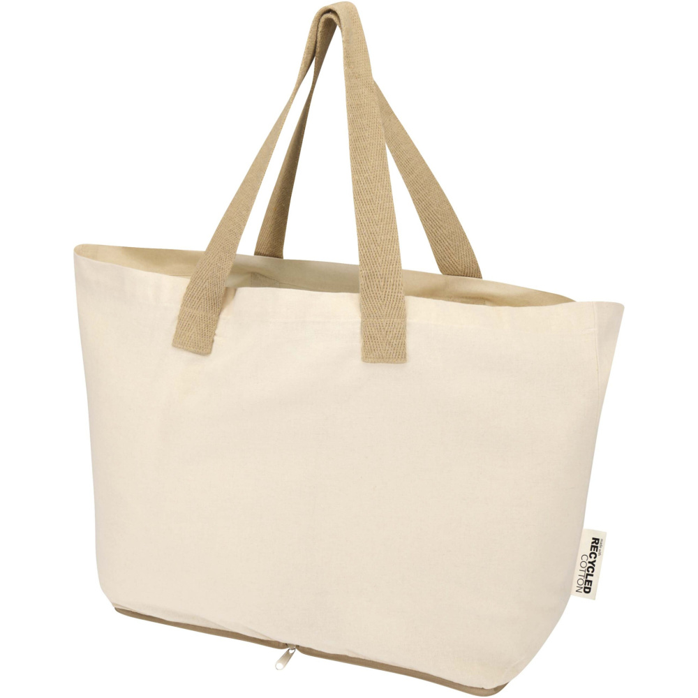 Logotrade promotional merchandise image of: Sierra 140 g/m² GRS recycled foldable cotton tote bag 7L