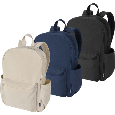Logo trade business gift photo of: Recanvas 15.6” GRS recycled city backpack 16L