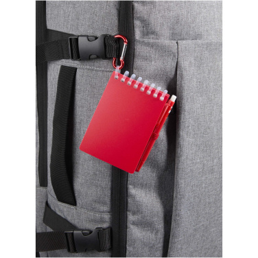 Logotrade advertising product image of: Lig Mini recycled outdoor soft cover notebook and ballpoint pen set (black ink)