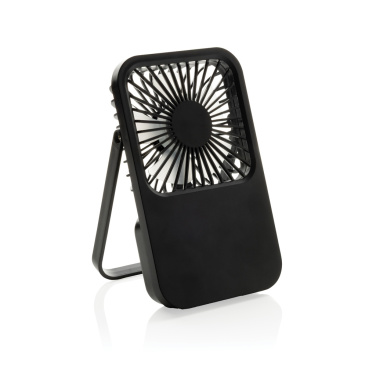 Logo trade promotional gift photo of: Aervina RCS recycled plastic re-chargeable desk fan