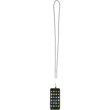 Logotrade corporate gift image of: Anser recycled plastic smartphone lanyard with 27W 5-in-1 built-in cable