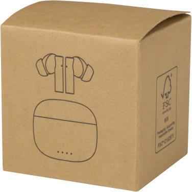 Logo trade promotional giveaways picture of: Alterf recycled plastic True Wireless Bluetooth® headset with silicone eartips